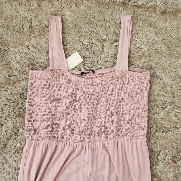 West‎ Kei Smocked Bust Sleeveless Junpsuit In Blush Pink Women's Size Large - Picture 3 of 8